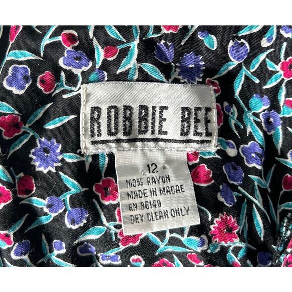 Vintage‎ 90s Robbie Bee Size 12 Floral Print Sleeveless Button Up Maxi Dress - Picture 6 of 6